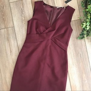 NWT Tahari burgundy sheath dress